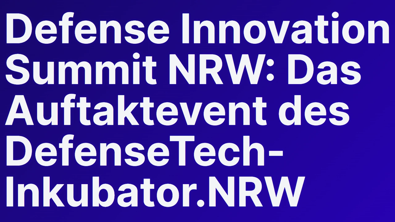 Defense Innovation Summit NRW